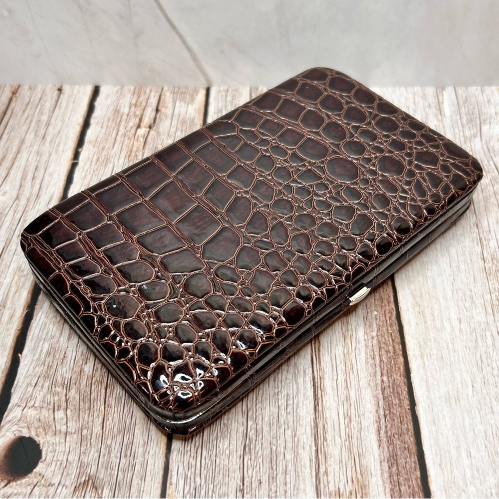 Charming Charlie Brown Crocodile Pattern Wallet